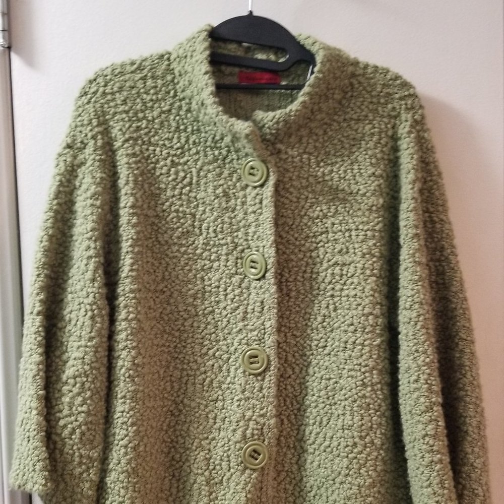 Anthropologie Tapemeasure wool sherpa  3/4 sleeve cardigan
